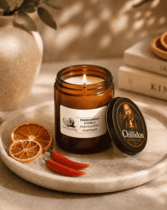 Mandarinka a chilli – sójová svíčka handmade 130 g