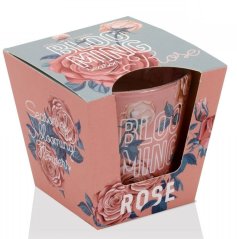 Bartek svíčka vosková ve skle 115g kvetoucí období rose - vůně růže