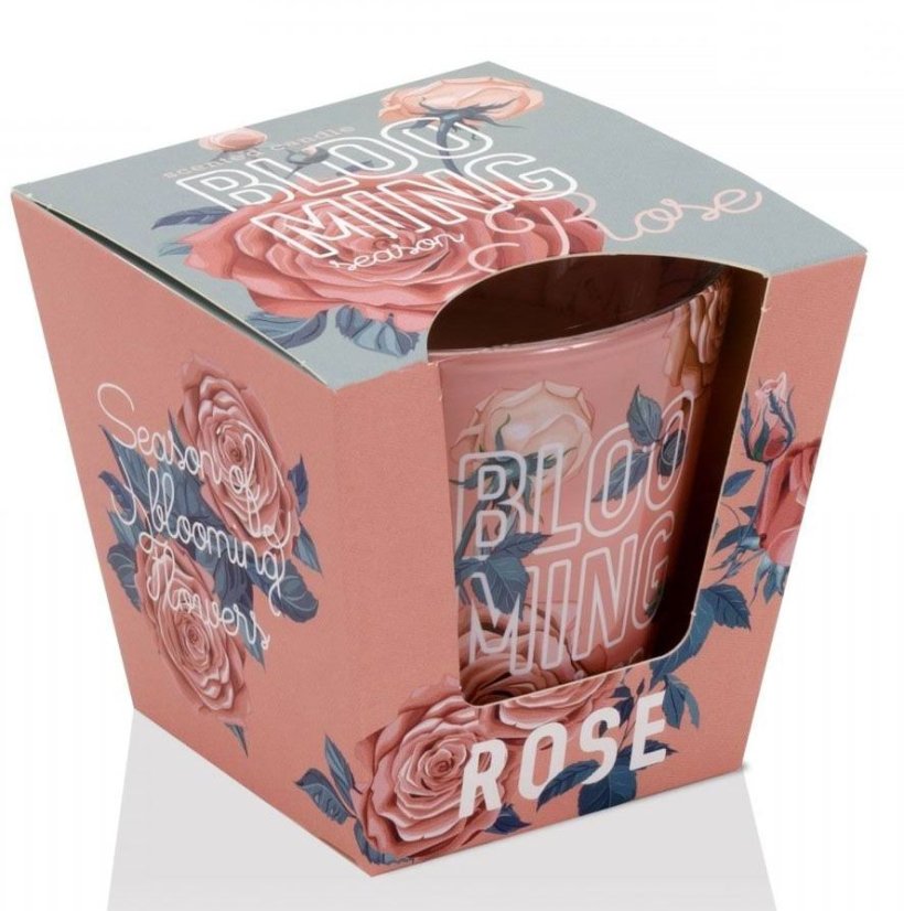 Bartek svíčka vosková ve skle 115g kvetoucí období rose - vůně růže