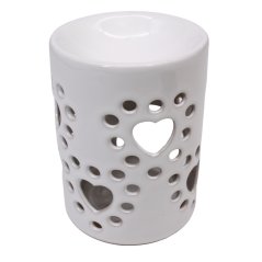 HOME ELEMENTS Aromalampa 11,5 cm, Srdce, bílá