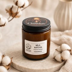 Bílá bavlna - sójová svíčka handmade 130g