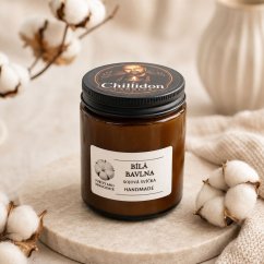 Bílá bavlna - sójová svíčka handmade 130g